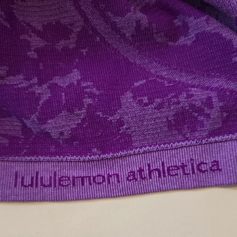 Lululemon Athletica Purple Patterned Tank Top